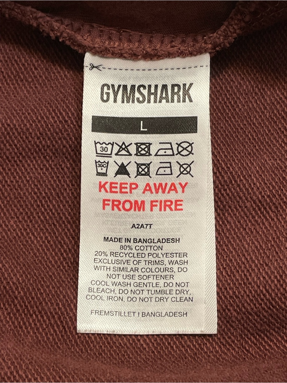 Gymshark Training Fleece Joggers Sweatpants Maroon Size Large - Picture 9 of 10